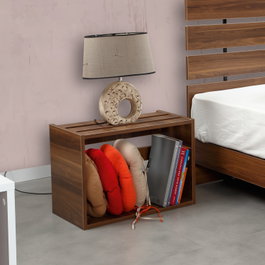 Hanah Home Fuga - Mesilla de noche Nogal